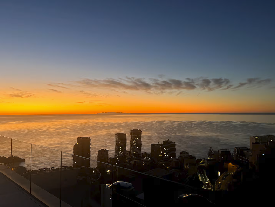 Coucher de soleil sur la mer